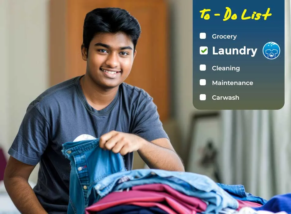 Student laundry checklist - Wonder Wash laundry service for students in Dallas